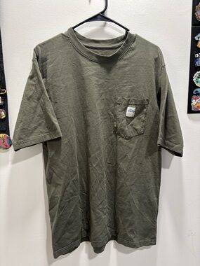 Men's Olive Green Pocket T-Shirt